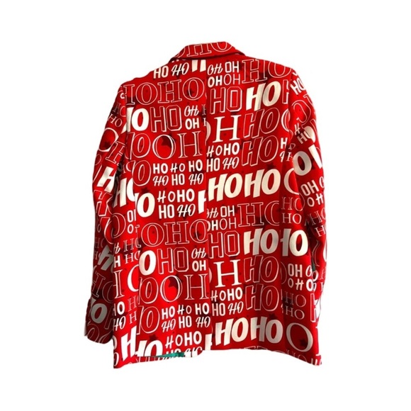OppoSuits Men's Festive Christmas Holiday Ho Ho Ho Blazer NWOT Size M 38-40 - Picture 2 of 7